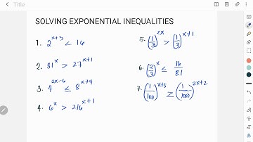 Solving Exponential Inequality// Grade 11- General Mathematics