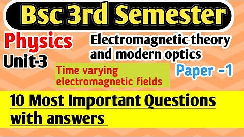 10 Most Important Questions with answers B.Sc 3rd Semester Physics unit3 #yourbscguide #physics