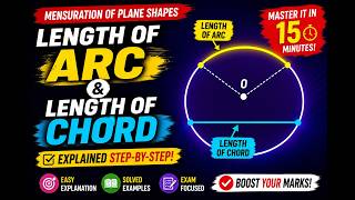 Length of Chord & Length of Arc Made Easy | Solve Questions Fast