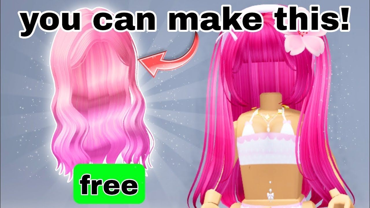 FREE PINK HAIR Make For Free ROBLOX YouTube 