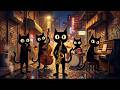 Black Cats Jazz After the Rain | Baritone Sax & Upright Bass Night Groove for Work & Focus