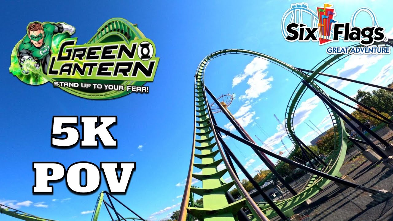 Green Lantern Front Row POV [5K] | Six Flags Great Adventure 2022