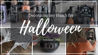Halloween Hutch Decorate With Me Rae Dunn Halloween 2021