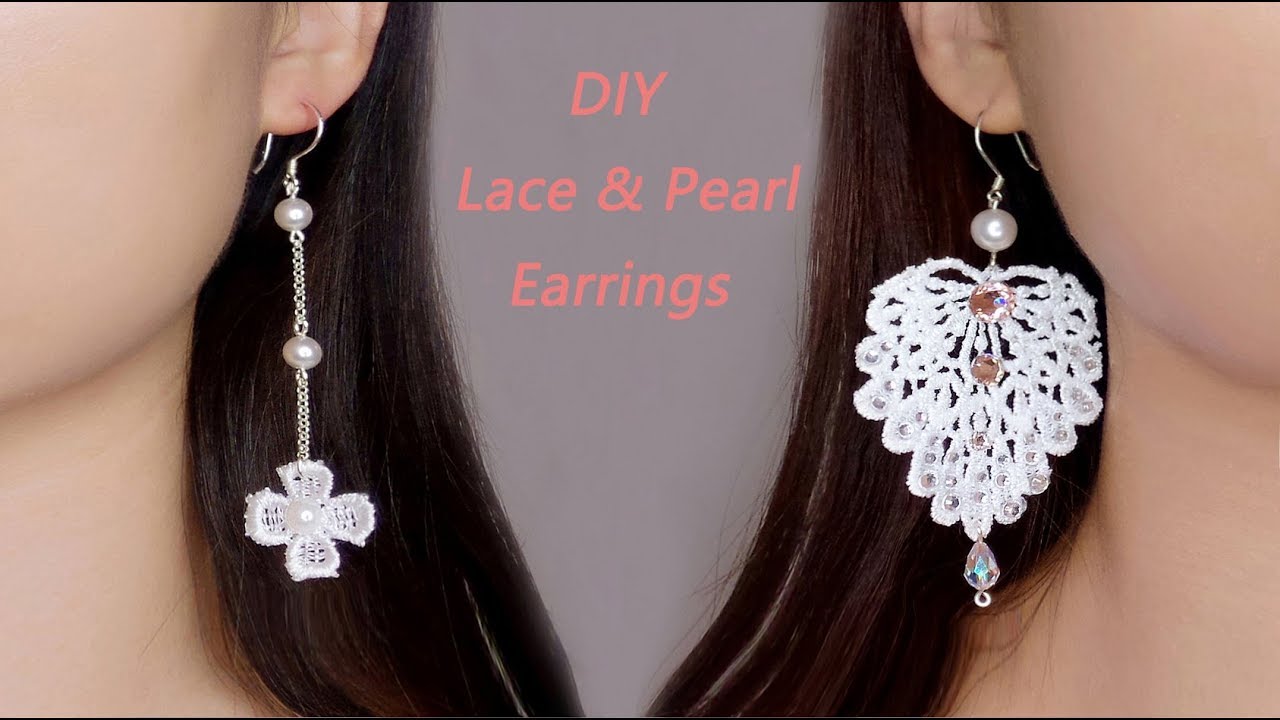 Easy DIY Lace and Pearls Earrings: How to Make Beautiful Earrings with Lace and Pearls