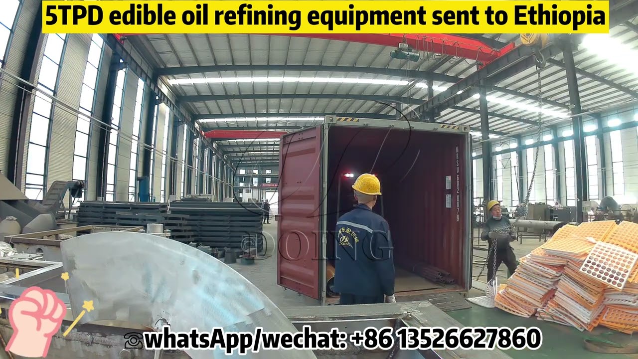 2023 5TPD edible oil refining equipment sent to Ethiopia