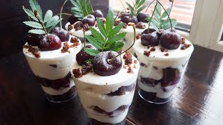 ТРАЙФЛ с ЧЕРЕШНЕЙ🍒 десерт в стакане🍒 TRIFFLE recipe ТРАЙФЛ с ЧЕРЕШНЕЙ🍒 десерт в стакане🍒 TRIFFLE recipe