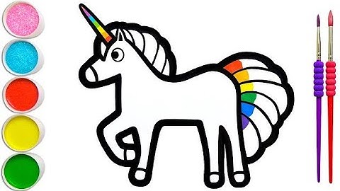 Standing Magic Unicorn|Teach How to Draw Basics With This Video to Kids#29 (Art Sam 7 M)