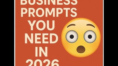 Business Prompts You NEED in 2026 | ChatGPT for Entrepreneurs (Part 1)