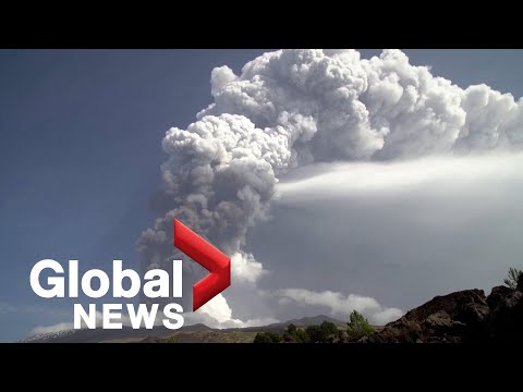 Mount Etna erupts spectacularly spewing ash and lava