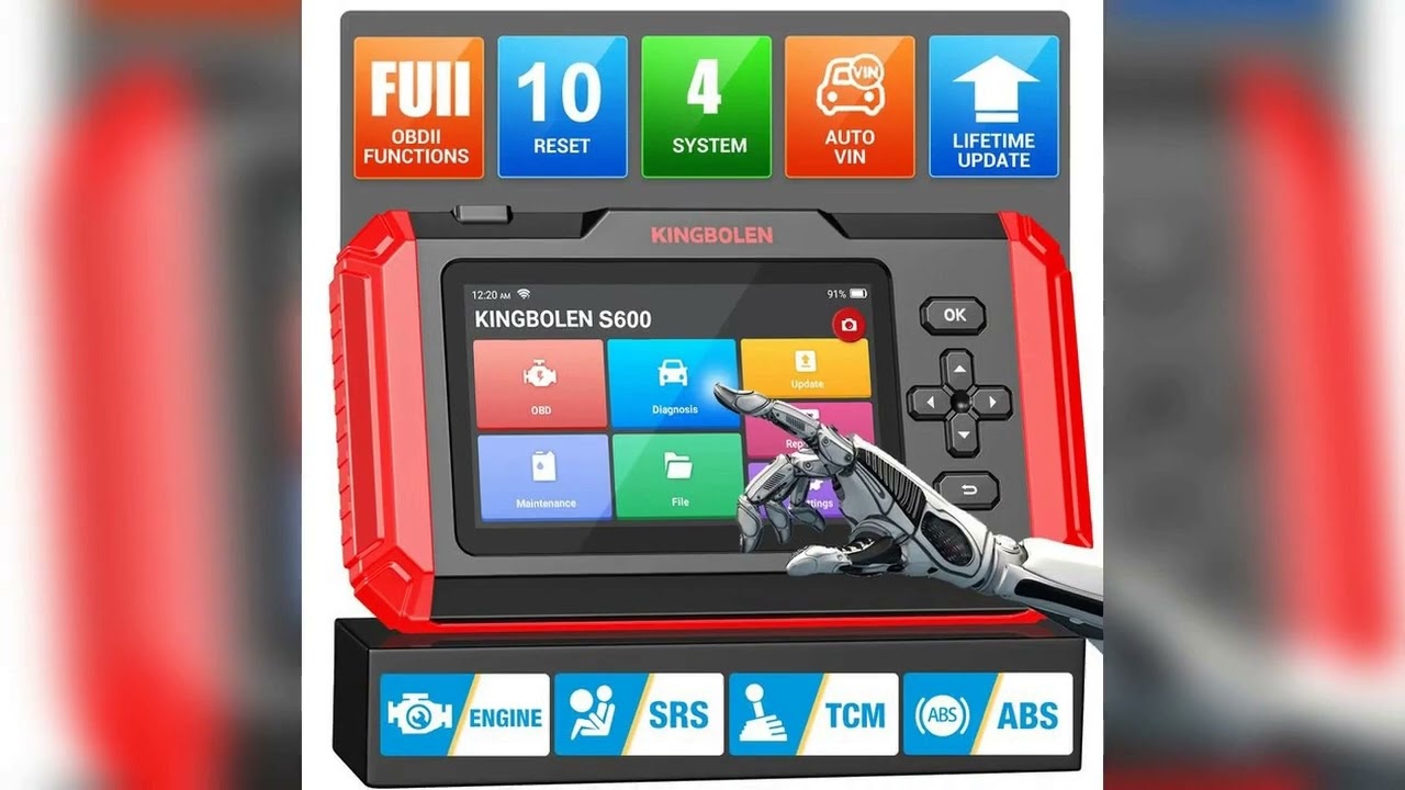 A must-have product! KINGBOLEN S600 Lifetime Free Update Car Diagnostic Tools ABS SRS ECM TCM 4 sy