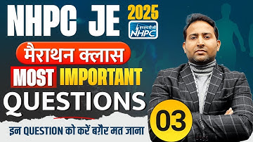 NHPC JE 2025 Mechanical Marathon Class🔥| Thermal, Design,FM | NHPC JE Most Expected MCQs by MIE