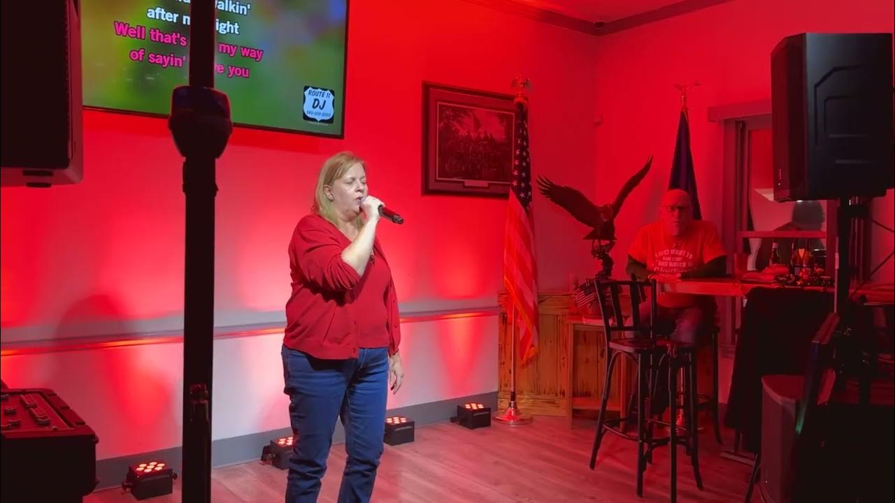 Eileen D Sings Walkin’ After Midnight at Edinburg, Va VFW 12/23/23