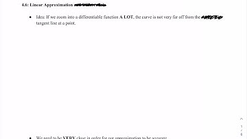 MTH150 4.6.1 intro to linear approximation