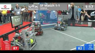 VEX Worlds 2016 - VRC HS Science - SF 1-1 (2587Z 8000A 3118A) 291 vs 184 (400R 60X 1114M)