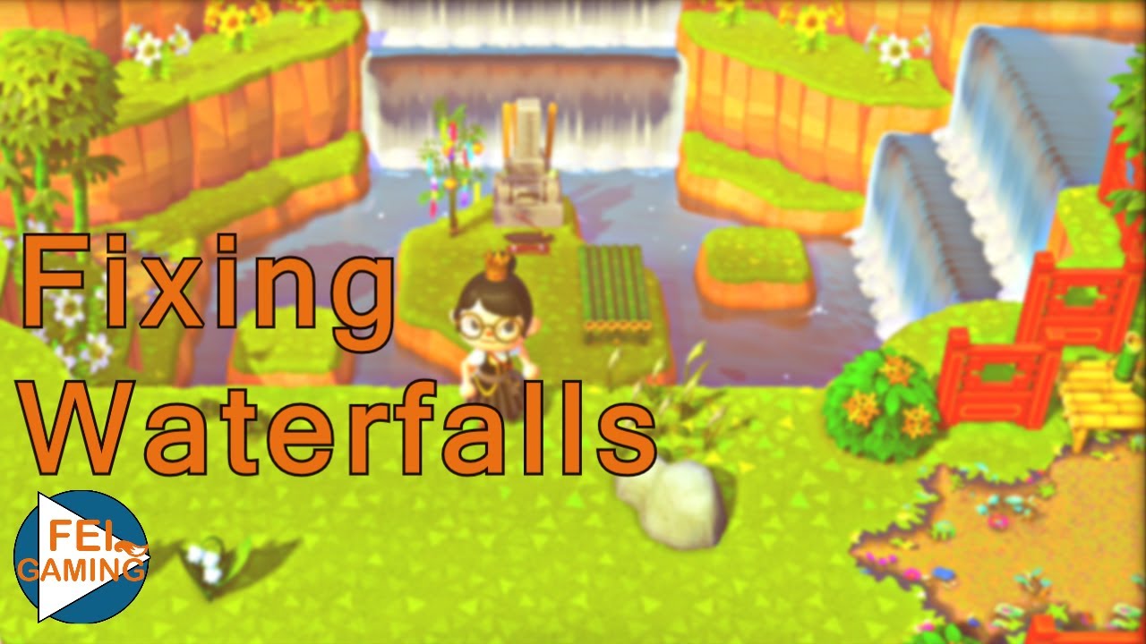 Fixing WATERFALLS.  Fix your water bends in Animal Crossing New Horizons