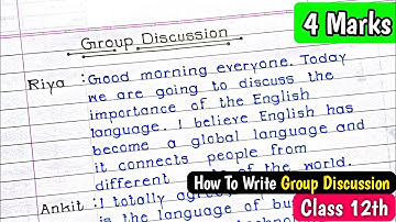 Group Discussion Class 12 Writing Skills | Group Discussion class 12 English | Mr. Examiner |