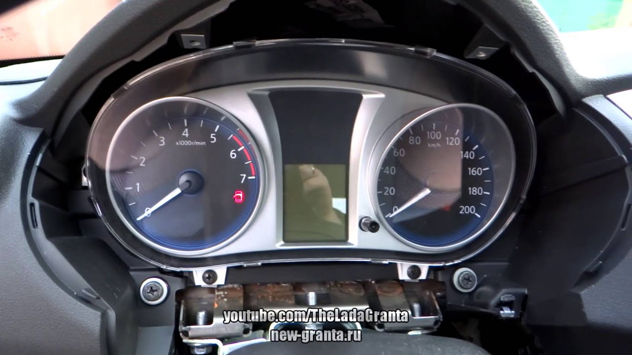 Lada Granta - снятие щитка приборов (прим. для Datsun On-Do)