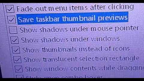 how to enable save taskbar thumbnail preview on windows 10