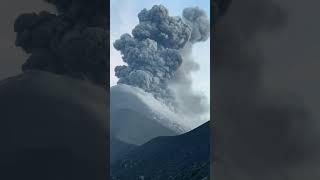 Active Volcano Fuego Filmed by Hikers on Acatenango Camp