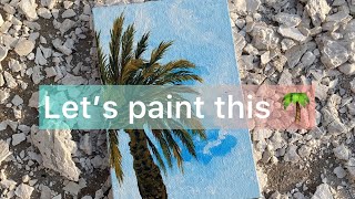 Easy cloudscape tutorial | Using acrylics ✨