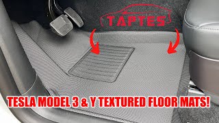 Tesla Model 3 & Y Textured Floor Mats by TAPTES