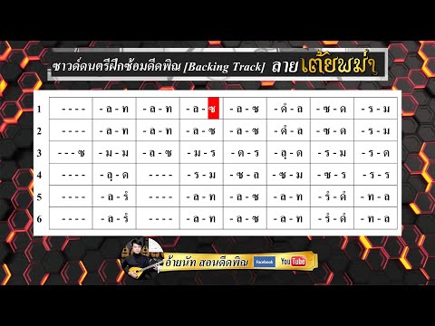 ซาวด์ซ้อมดีดพิณ :: ลายเต้ยพม่า + โน้ตตาราง