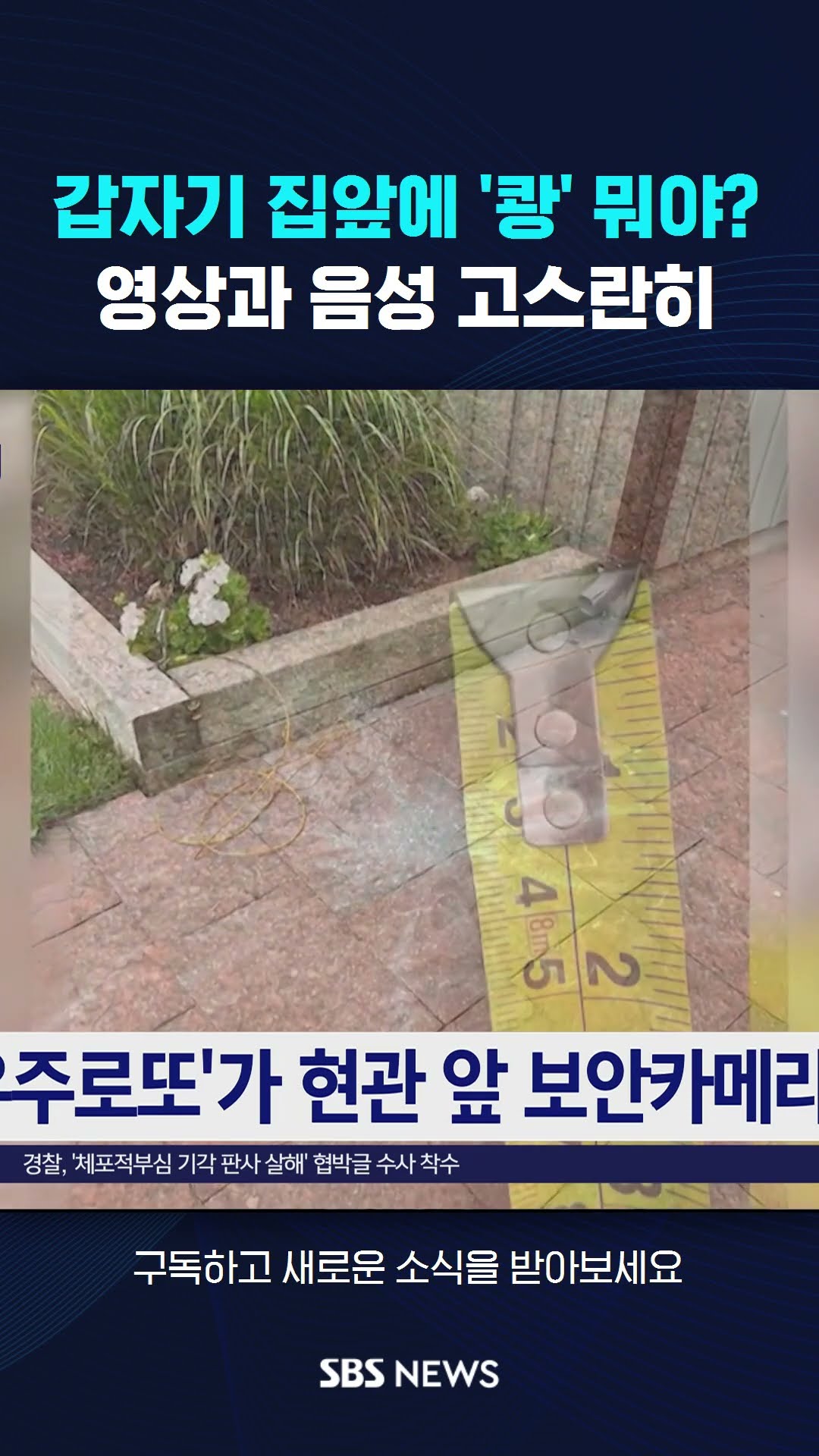 갑자기 집앞에 '쾅' 뭐야?…영상과 음성 고스란히 #shorts
