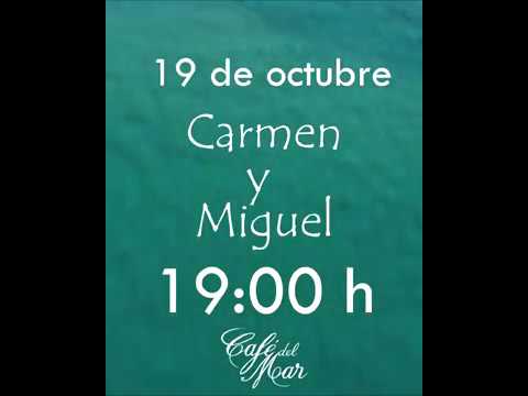 Este sábado Carmen y Miguel en Café de Mar Beach.....y atardecer irrepetible