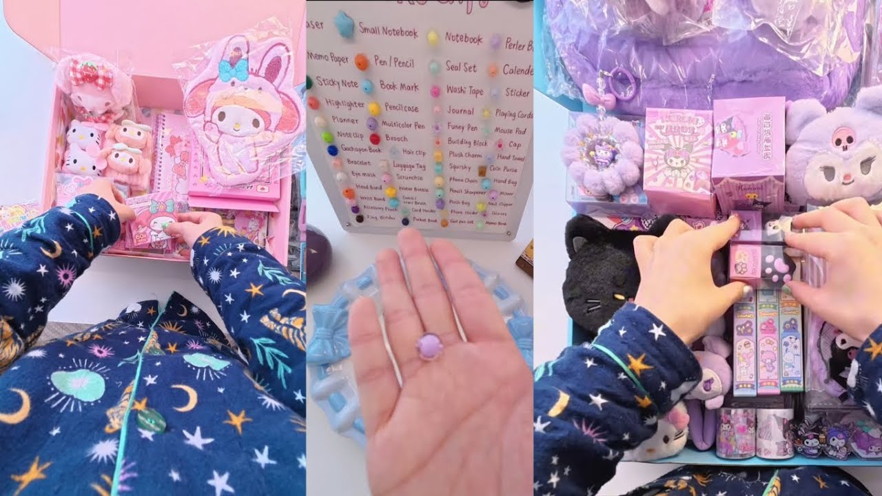 Aesthetic order packing ASMR with satisfying sounds and cozy vibes. ✨️🛍💖
