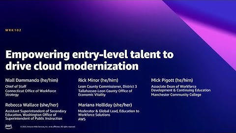 AWS Summit DC 2022 - Empowering entry-level talent to drive cloud modernization