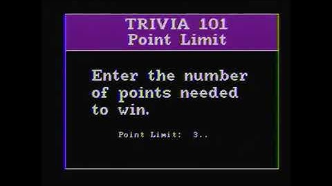Trivia 101 - PC Game 1984 - IBM PCjr