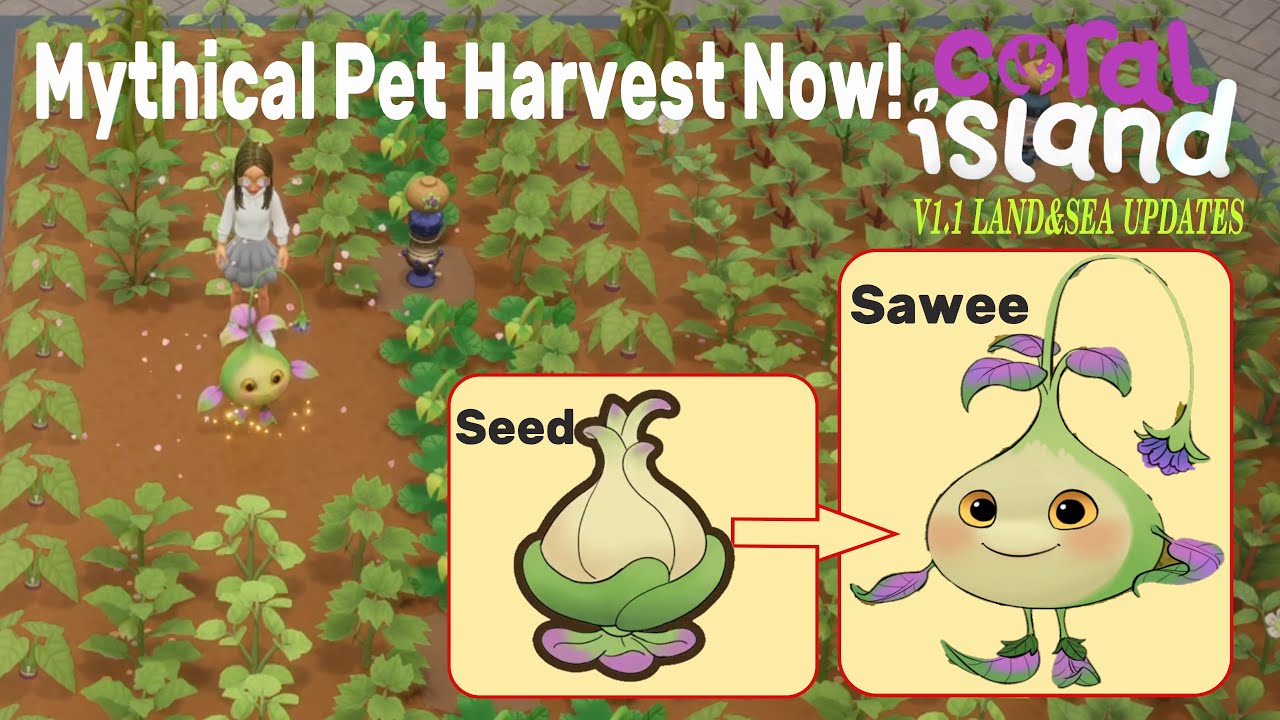 Mythical Pet Harvest Now! Meet Sawee My New Pet! CORAL ISLAND