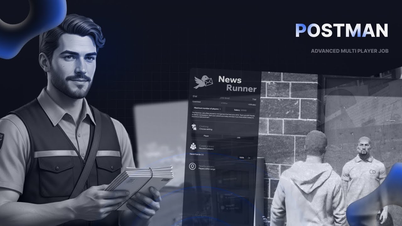 FiveM Postman Multiplayer Job [ESX & QBCore & STANDALONE]