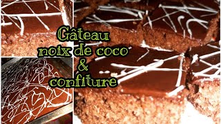 حلوى بجوز الهند و معجون المشمش gâteau à la noix de coco et au confiture ???