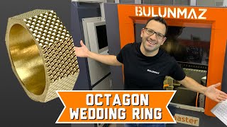 I made an OCTAGON WEDDING RING with Banglemaster Jewelry CNC (#BulunmazB12)