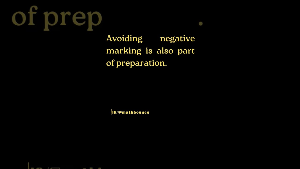 Study Motivation | JEE Mains 2026 | Avoid Negative Marking Strategy 