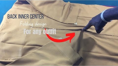 How to sew back inner folding line on your safari suite , shirt , senator or native outfit