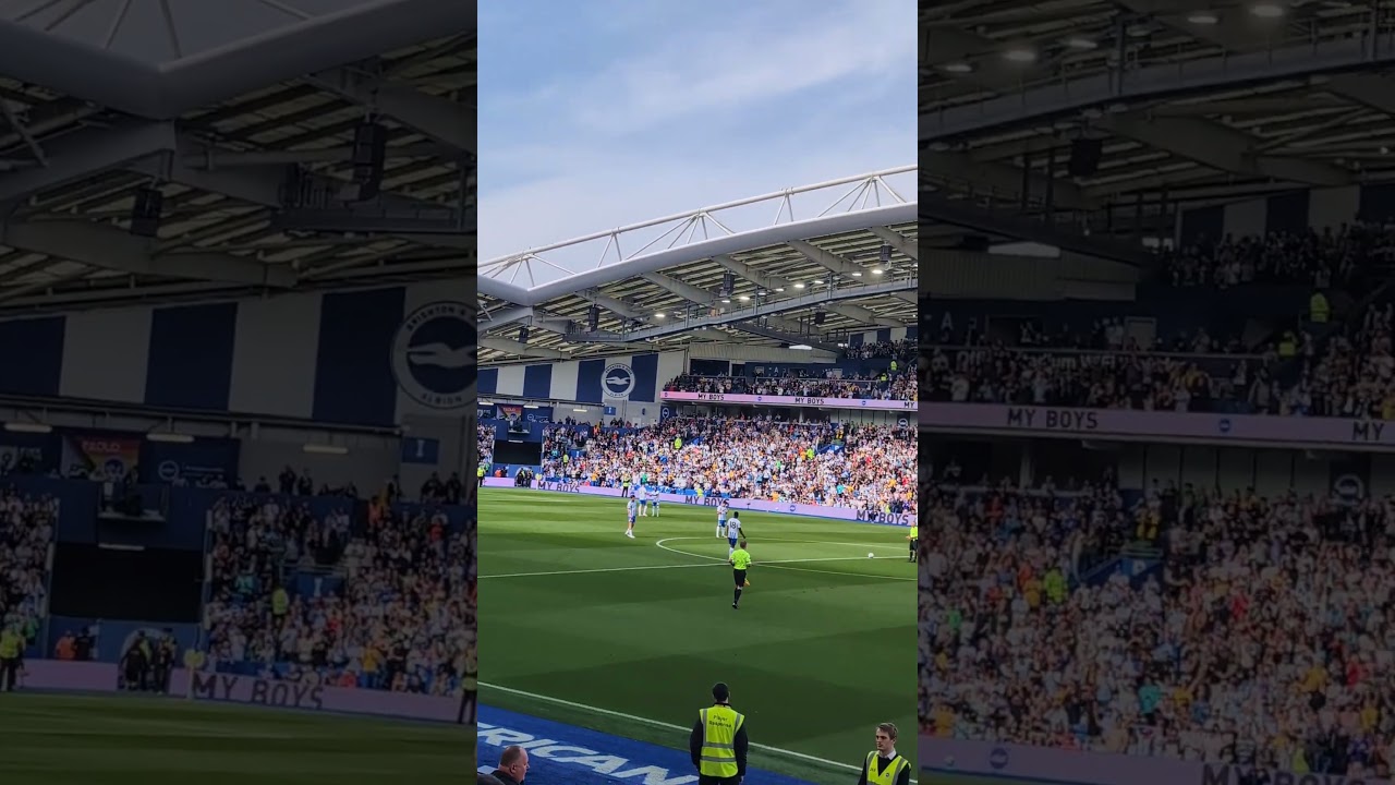 Brighton Amex Stadium crowd vs Leicester 2025