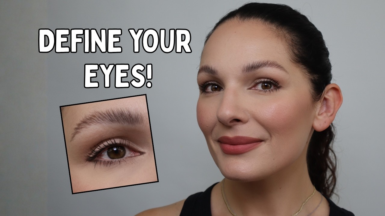 Самый простой способ подчеркнуть черты нависших и глубоко посаженных глаз (техника горизонтальног...