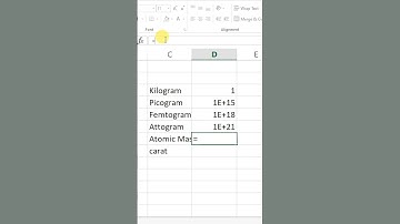 Convert Kilogram into Atomic Mass Unit Microsoft Excel #msexcel #atomicmassunit #excel #shorts
