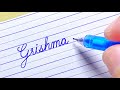 Grishma  name in neat and clean cursive writing  beautiful cursive handwriting  calligraphy