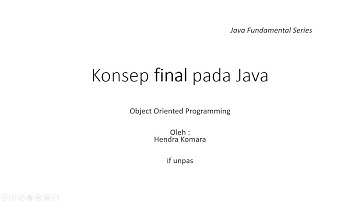 Konsep Final pada Java