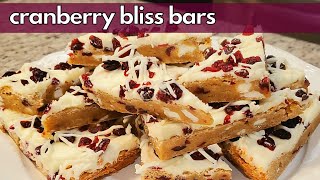 Starbucks Copycat Cranberry Bliss Bars! | Easy to Make and VERY Delicious!