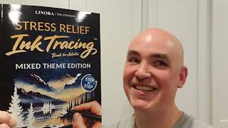 EASY INSTRUCTIONS Stress Relief Ink Tracing Book Mixed Theme Review Unboxing Demo Test