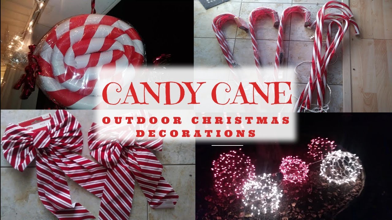 CANDY CANE OUTDOOR CHRISTMAS LIGHTS & DECORATIONS DECORATE WITH ME