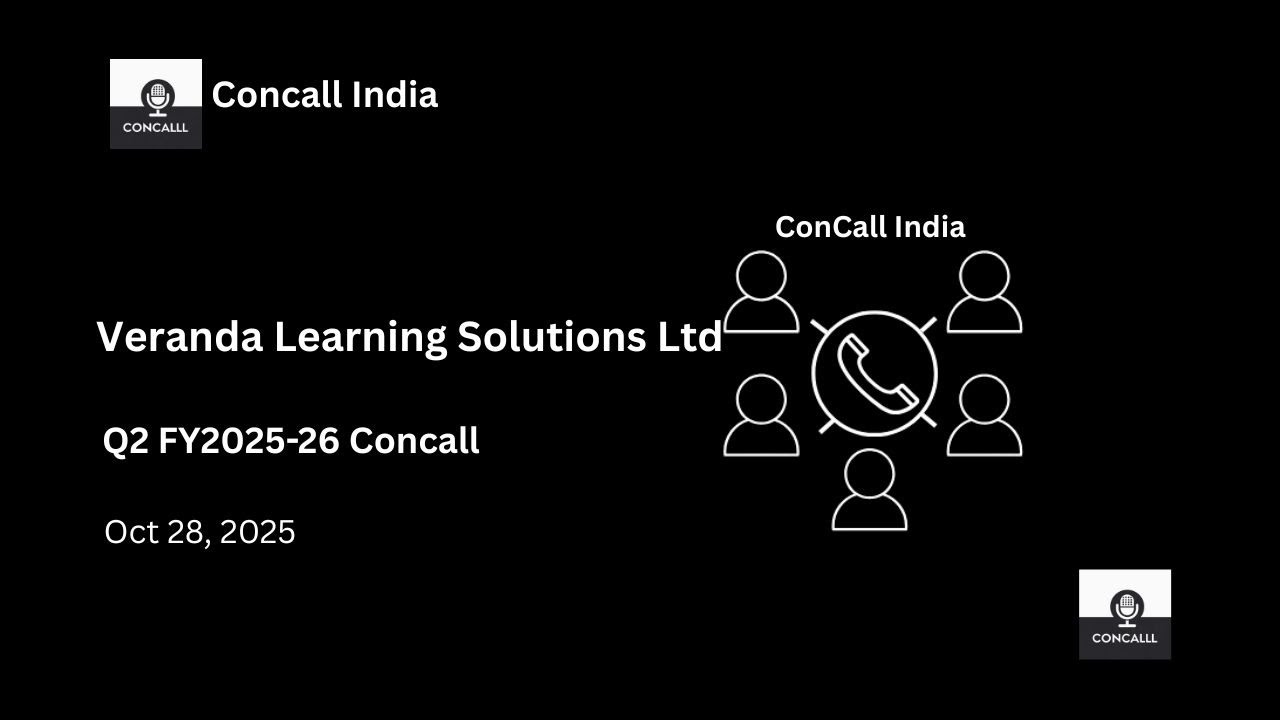 Veranda Learning Solutions Ltd Q2 FY2025-26 Concall