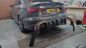 Audi S3/RS3/A3 Rear Diffuser with F1 Brake Light Install