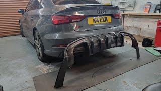 Audi S3/RS3/A3 Rear Diffuser with F1 Brake Light Install by Mr GCC 4,660 views 7 months ago 12 minutes, 31 seconds