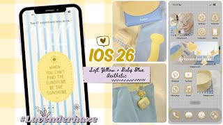 Spring Pastels: Soft Yellow & Baby Blue Aesthetic 🌼🦋 | iPhone Customization Tutorial screenshot 4
