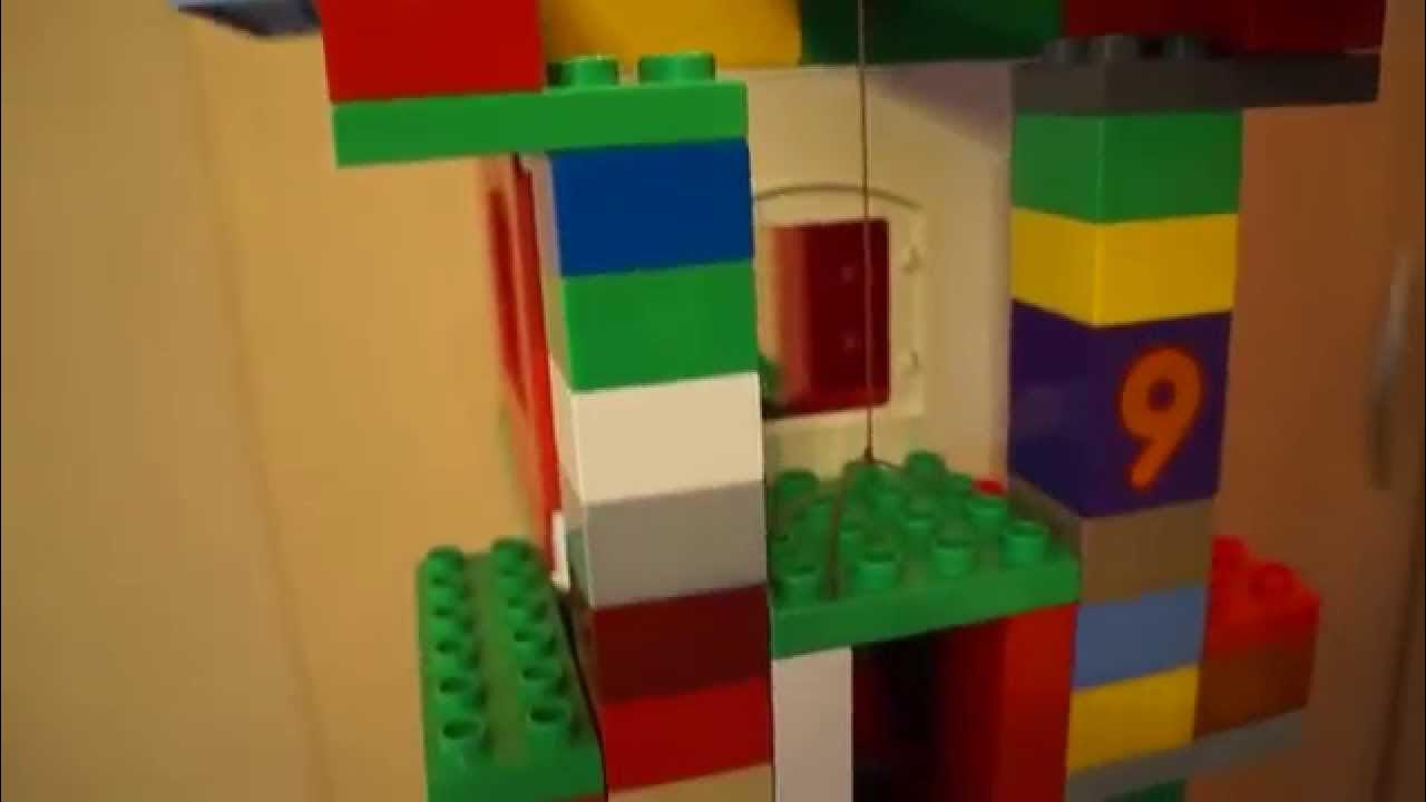LEGO DUPLO passenger lift. Высотка с лифтом из ЛегоДупло - YouTube